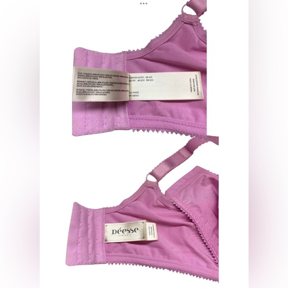 Penningtons, Plus Size Déesse Pink Lace Bra & Panty Set - 42DDD / 2X 🫦 - Picture 7 of 9